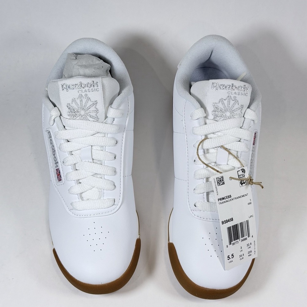 REEBOK Size-5.5 Women's Princess SHOES Tennis White - Picture 6 of 8